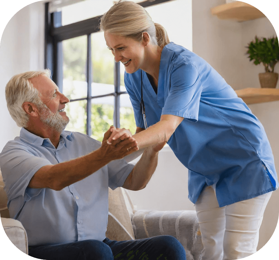 physical therapist checking xray